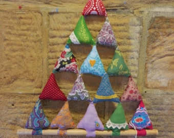 home decor, stitched patchwork wall/window hanging, quilt like ornament, Gift idea