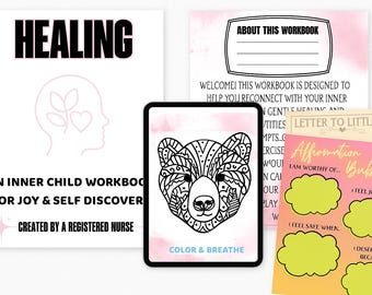 Healing Through Play | Inner Child Workbook | Printable Journal for Self-Care, Healing & Mental Health