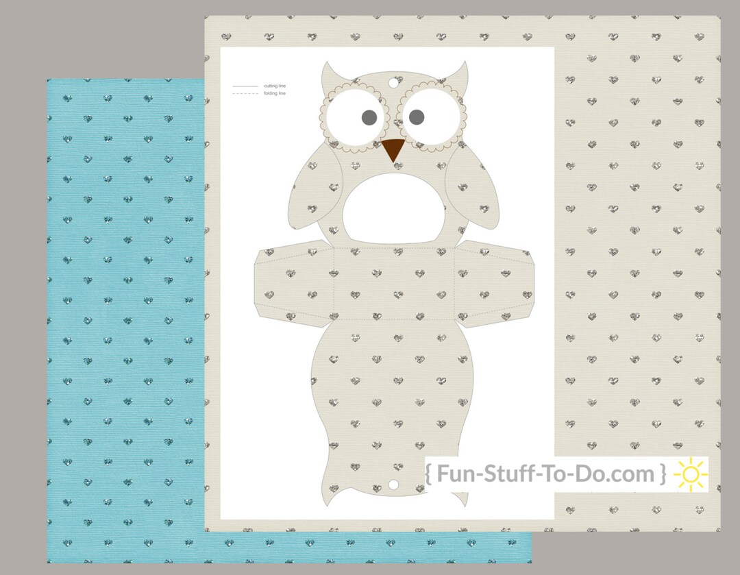 Owl Box - Digital Transparent Overlay Template Set - Etsy