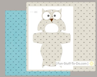 Owl Box - Digital Transparent Overlay Template Set