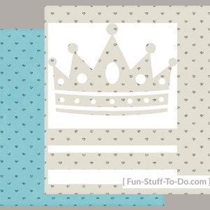 Paper Crown With Gemstones - Digital Transparent Overlay Template Package