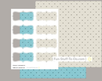 Label One - Small - Digital Transparent Overlay Template