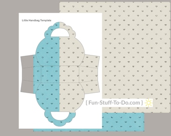 Handbag Box - Digital Transparent Overlay Template Package