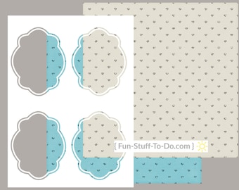 Label Four - Medium - Digital Transparent Overlay Template
