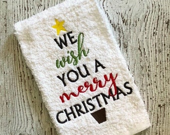 Merry Christmas Embroidery Design - Kitchen Embroidery Design - Kitchen Embroidery Saying