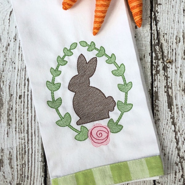 Bunny Sketch Embroidery Design - Easter Embroidery Design - Bunny Embroidery Design