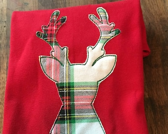 トナカイのしっぽのアップリケ、鹿の刺繍デザイン、ブランケット