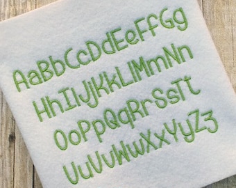 Embroidery Font - Block Embroidery Font - Peanut Butter Cookies Embroidery Font - Embroidery Alphabet - Monogram Embroidery Font