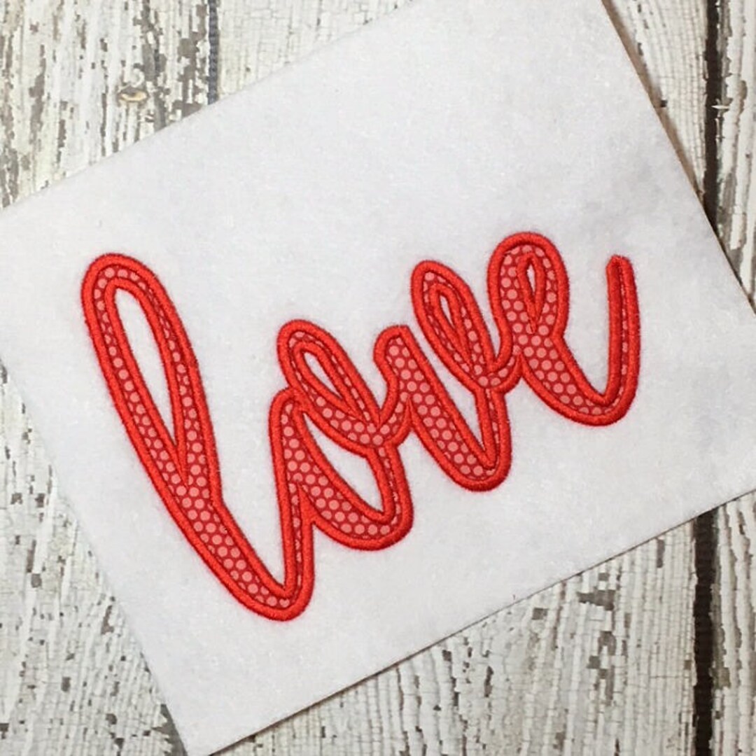 Valentine’s Day Applique Design Valentine Applique Design Love Applique