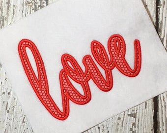 Valentine's Day Applique Design - Valentine Applique Design - Love Applique Design - Holiday Applique - Applique Design