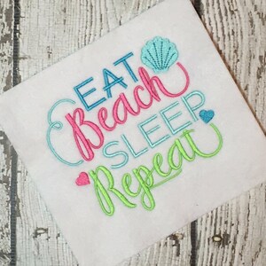 Beach Embroidery Design - Beach Embroidery Saying - Summer Embroidery Design - Summer Embroidery Saying - Embroidery Design