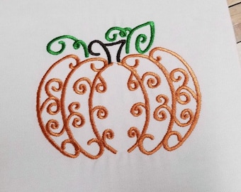 Pumpkin Embroidery Design - Fall Embroidery Design - Thanksgiving Embroidery Design