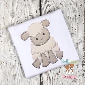 Lamb Applique Embroidery Design - Sheep Applique Design - Easter Applique Design - Farm Embroidery Design