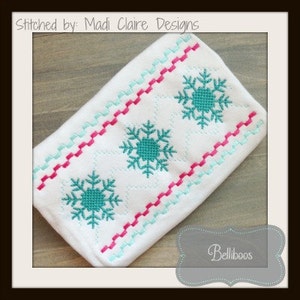 Snowflake Faux Smocking Embroidery Design (Digital Download)