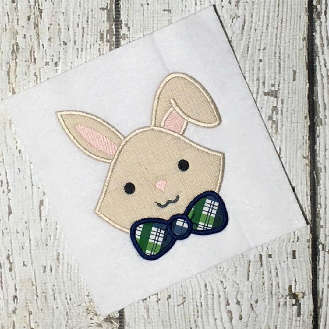 Rabbit Applique Design - Bunny Applique Design - Easter Applique Design ...