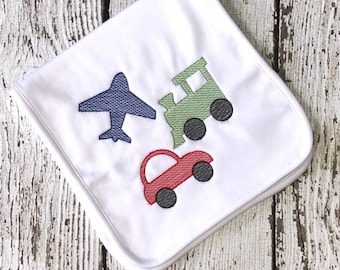 Train Embroidery Design - Plane Embroidery Design - Car Embroidery Design - Sketch Embroidery