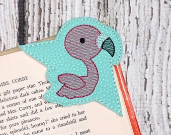Flamingo In the Hoop Embroidery Design - In the Hoop Bookmark Embroidery Design