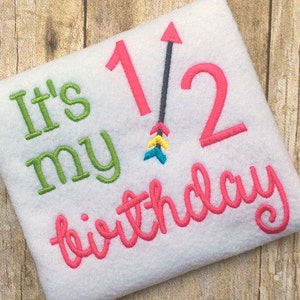 Motif de broderie anniversaire - demi-motif de broderie anniversaire - broderie d&#39;anniversaire fille - anniversaire à broder dicton - broderie dicton