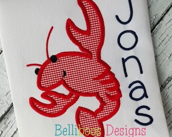 Crawfish Applique - Crawfish Embroidery Design - Applique Design - Embroidery Design