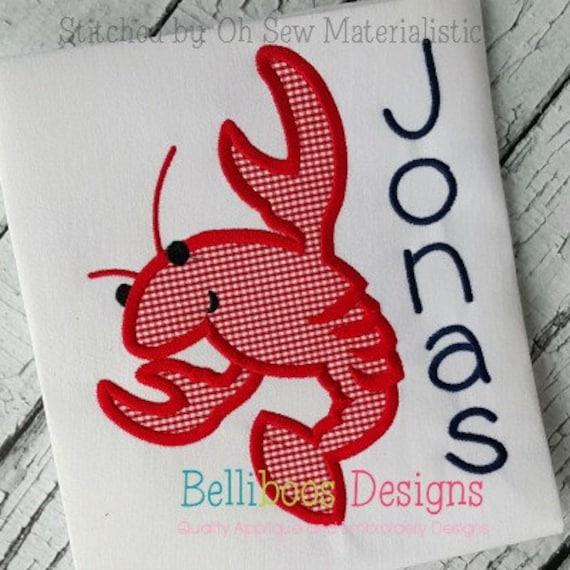 Crawfish Applique - Crawfish Embroidery Design - Applique Design - Embroidery Design