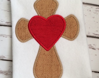 Cross Applique Design - Cross Embroidery Design - Religious Applique Design