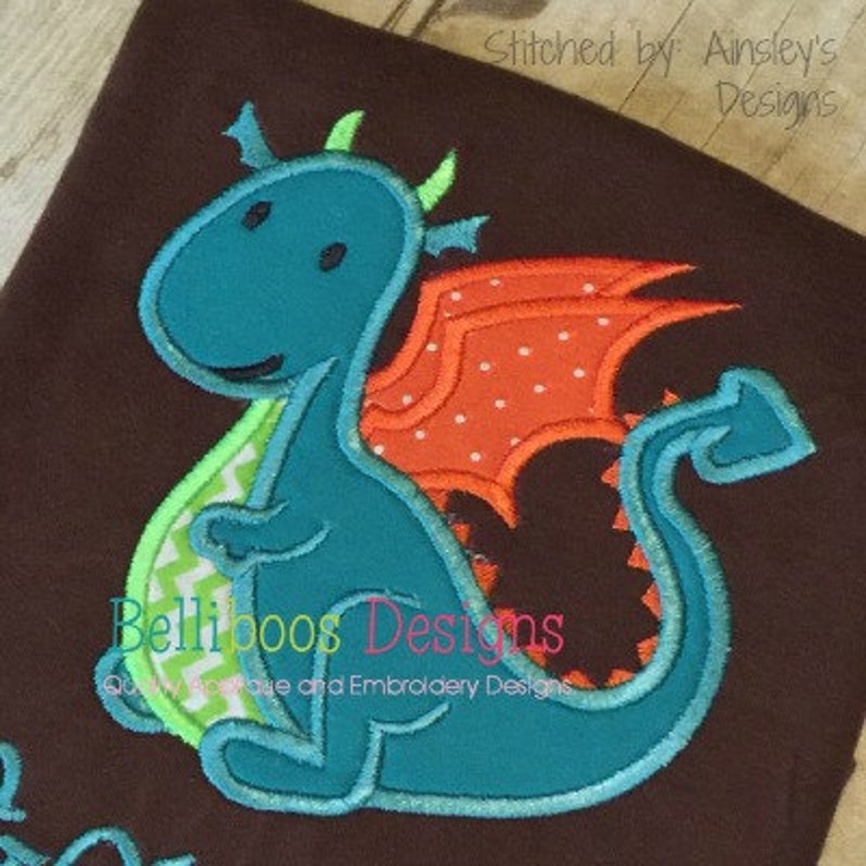 Dragon Applique Design Dragon Embroidery Design Etsy
