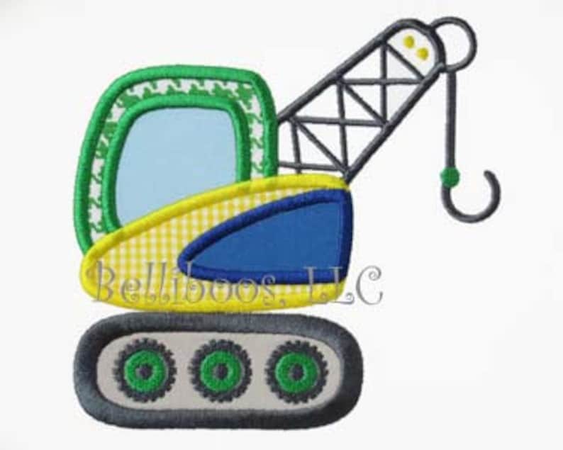 Crane Applique Design Crane Embroidery Design Construction Etsy