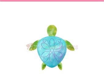 Sea Turtle png Obra para Sublimación - Obras de arte de playa para transferencias de tinta - descarga digital