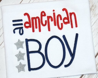 Fourth of July Embroidery Design - Fourth of July Embroidery Saying - Patriotic Embroidery Design - Boy Embroidery Design
