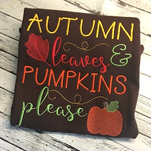 Fall Embroidery Saying - Pumpkin Embroidery Design - Autumn Embroidery Design