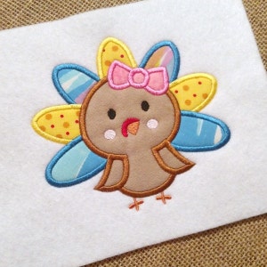 Turkey Applique Design - Thanksgiving Applique Design