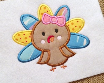 Turkey Applique Design - Thanksgiving Applique Design