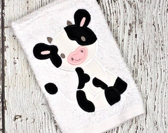 Cow Applique Embroidery Design - Farm Embroidery Design