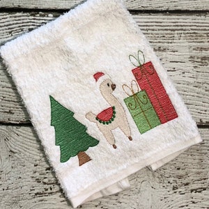 Llama Embroidery Design - Christmas Embroidery Design - Sketch Embroidery Design