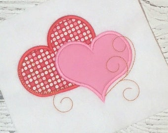 Valentine applique - heart applique - Valentines Day Applique - holiday applique - applique design - machine embroidery - embroidery design