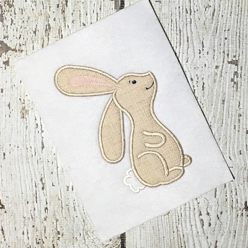 Rabbit Applique Design - Bunny Applique Design - Easter Applique Design ...