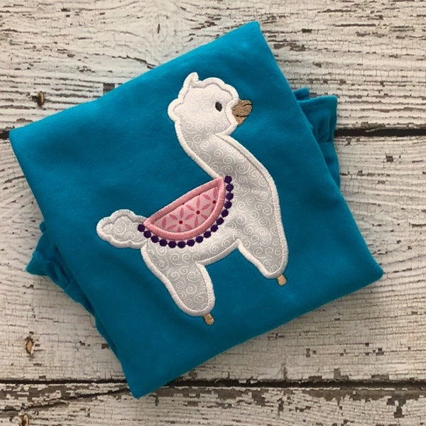 Llama Applique Design Etsy