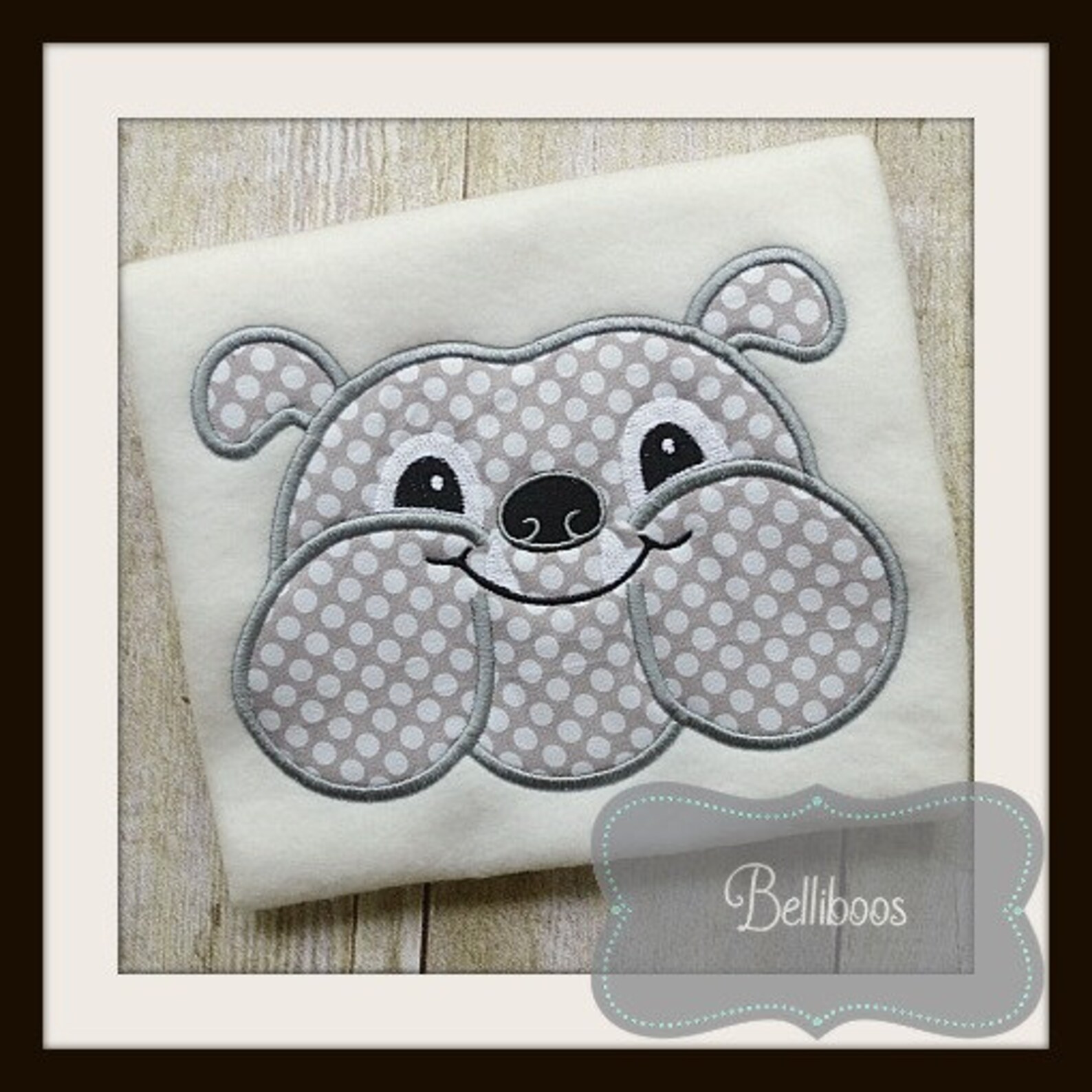 Bulldog Applique Design Dog Applique Design Mascot Etsy