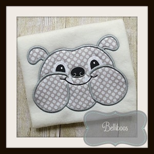 Bulldogge Applikation - Hund Applikation Design - Maskottchen Applikation Design