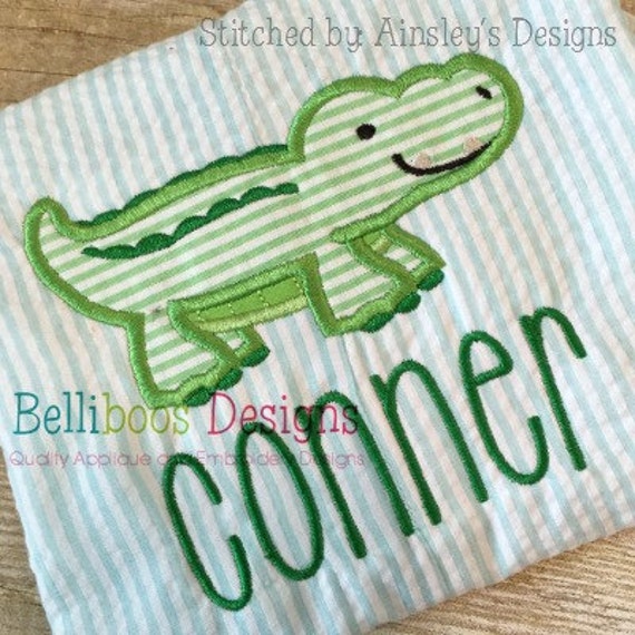 Alligator Applique Design Crocodile Alligator pillow | Etsy