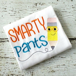 Smarty Pants Embroidery Saying - Back to School Embroidery Design - School Embroidery Design