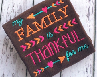 Thanksgiving Embroidery Design - Embroidery Saying - Thanksgiving Applique Design