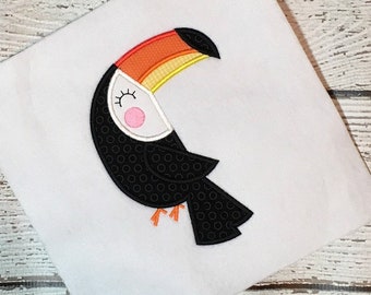 Toucan Applique - Jungle Applique - Bird Applique - Applique Design - Embroidery Design