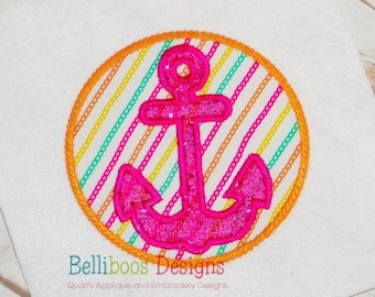 Anchor Applique Design - Applique Embroidery Design - Nautical Applique Design - Nautical Embroidery - Beach Applique - Summer Applique