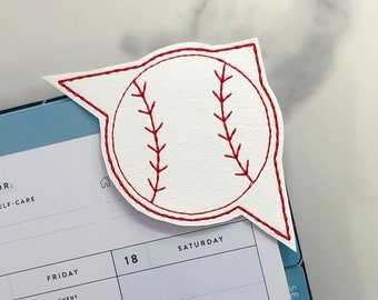 In the Hoop Baseball Bookmark Embroidery Design - Baseball Bookmark Embroidery Pattern