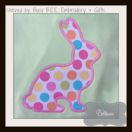 Bunny Applique Design Bunny Embroidery Design Rabbit | Etsy