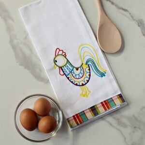Rooster Embroidery Design - Chicken Embroidery Design - Kitchen Embroidery Design