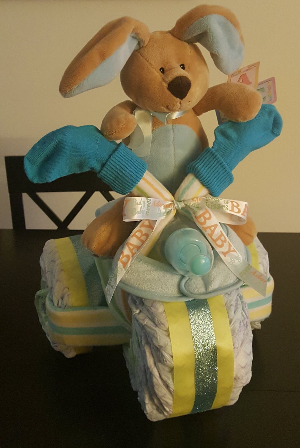 Diaper Cakes tricycle Diaper Bikes W/plush Toy Etsy