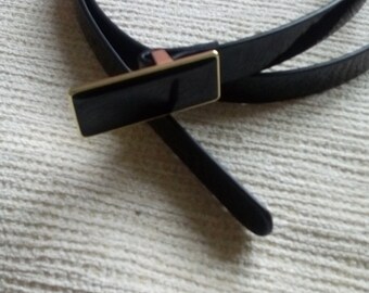 1980s belt/Patent leather belt/ unused