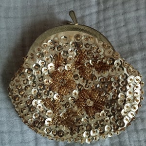 Sequined purse, small coin purse, credit card purse